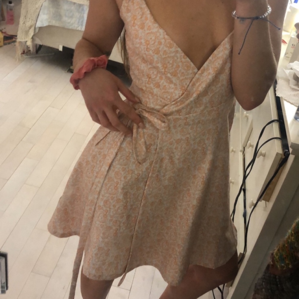HANDMADE pastel wrap dress